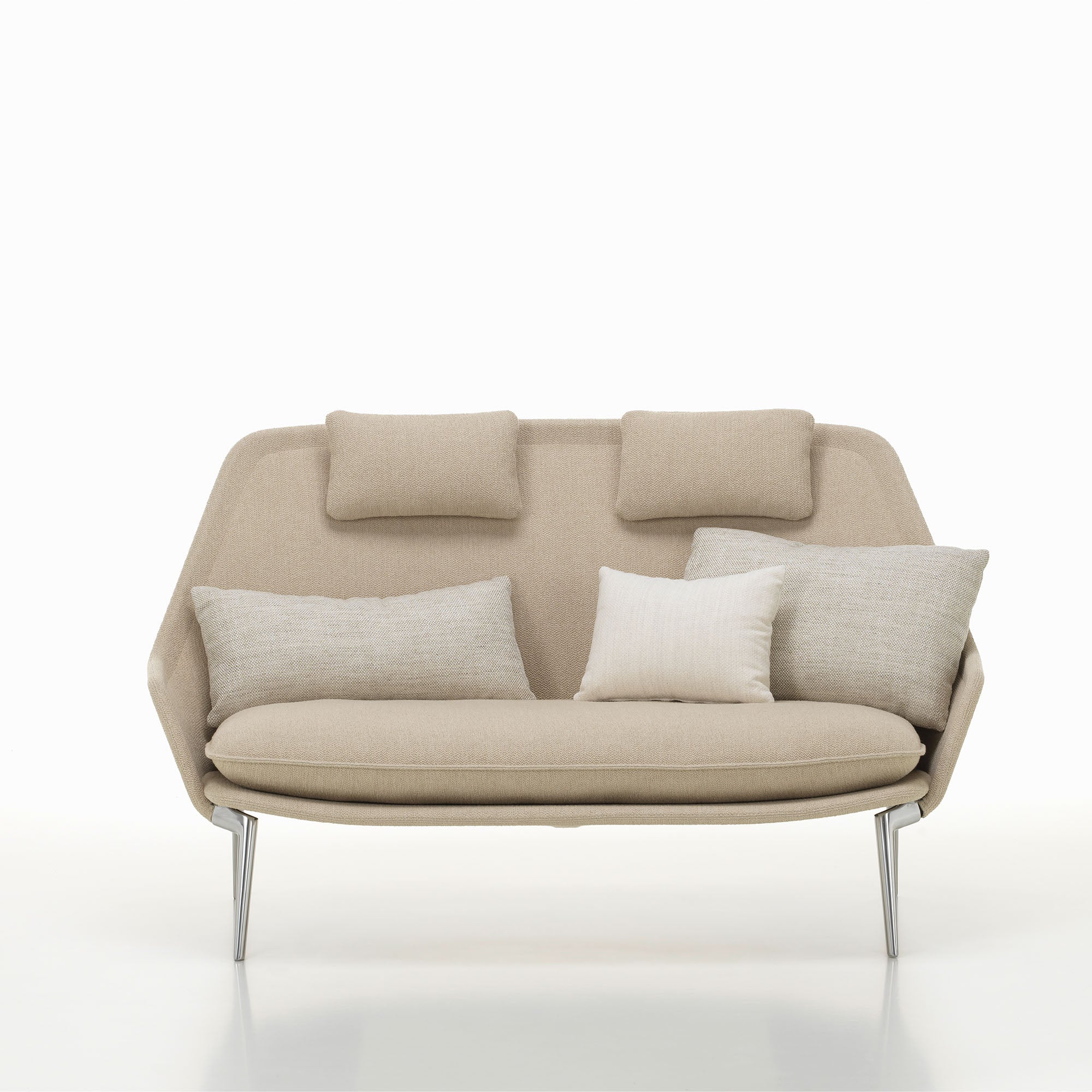 Slow Sofa, canapea cu 2 locuri bază satinată