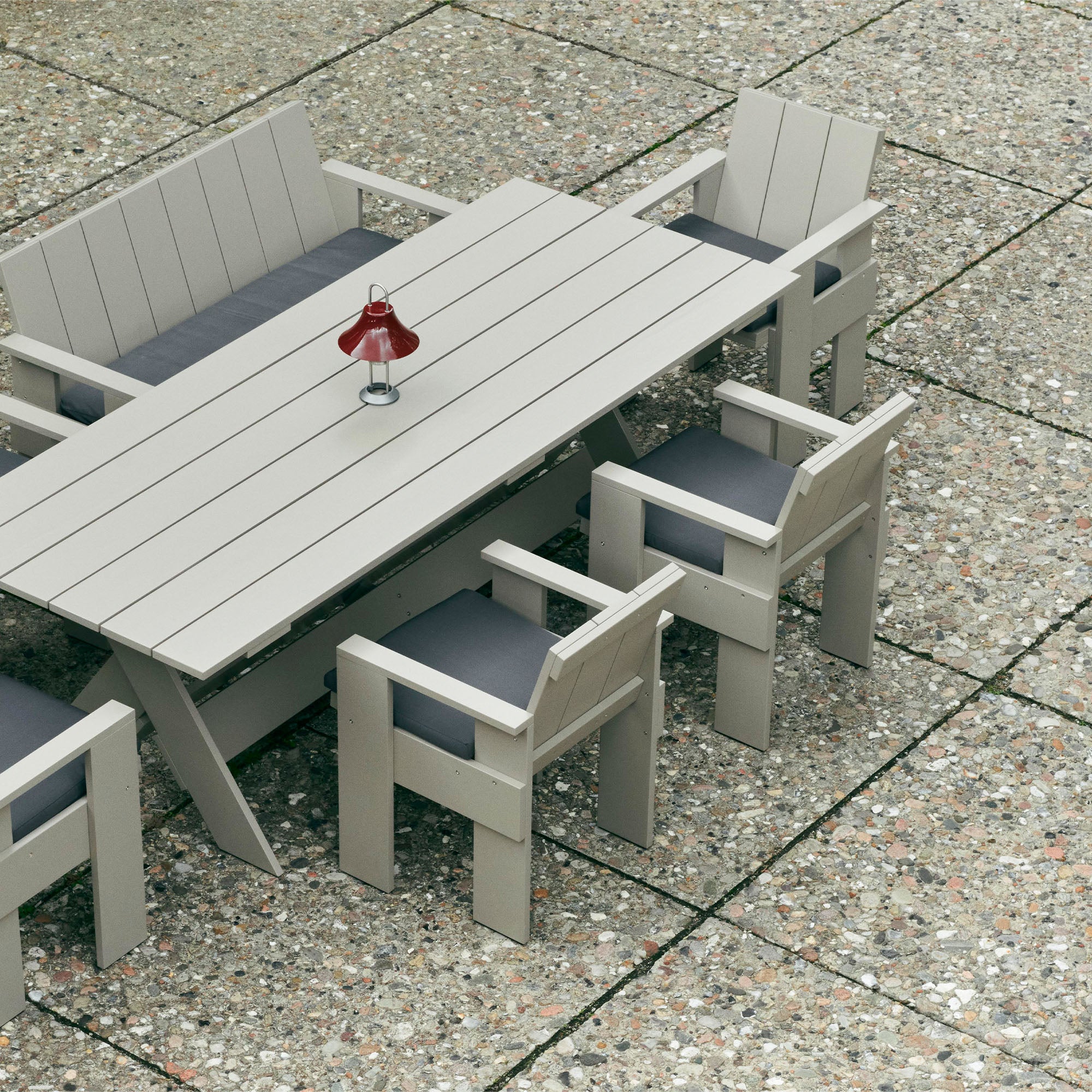 Crate Dining Table, masă de dining pentru exterior 230x89,5 cm