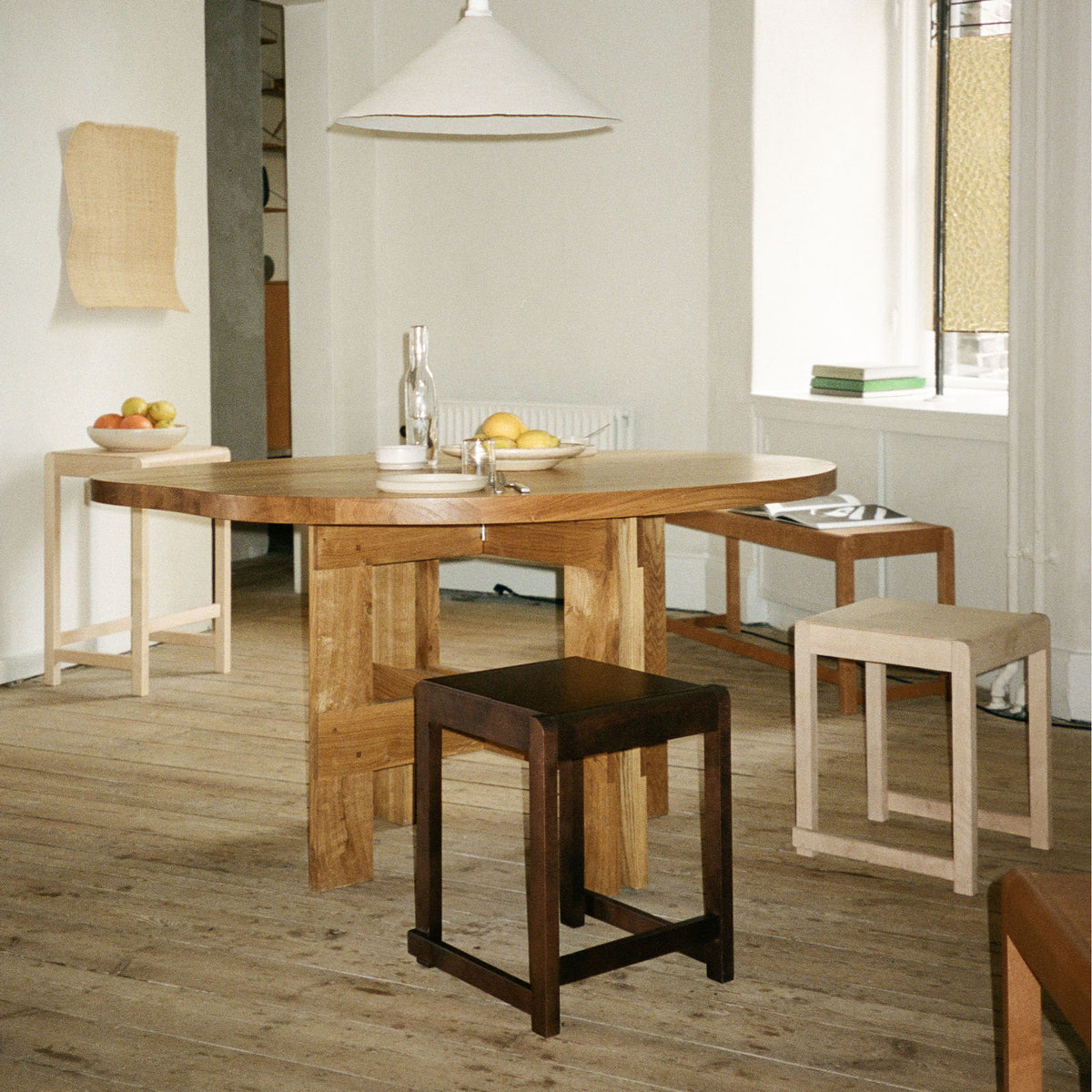 Low Stool 01, taburet din lemn