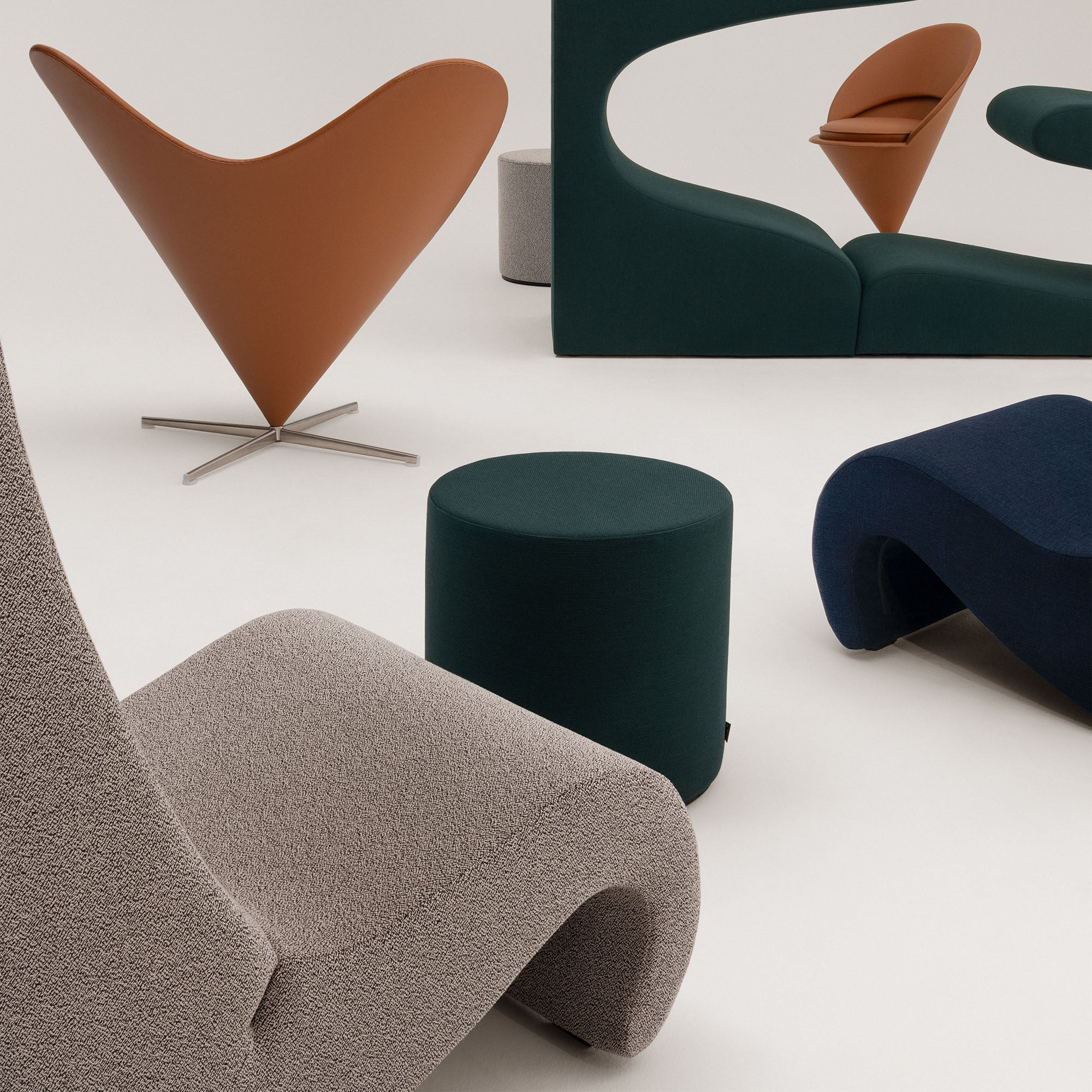 Visiona Stool, puf Ø42 cm