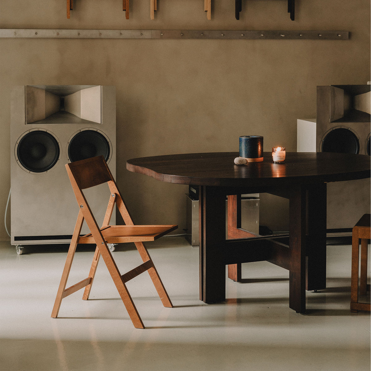 Folding Flat Chair, scaun pliabil din lemn