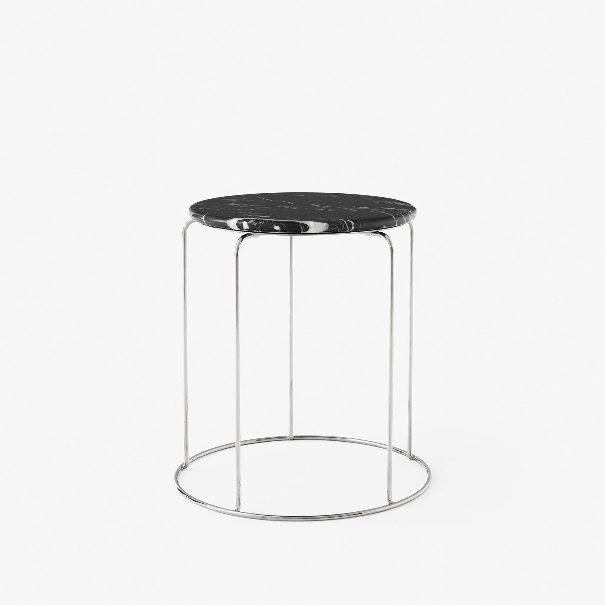 Wire stool, blat din marmură