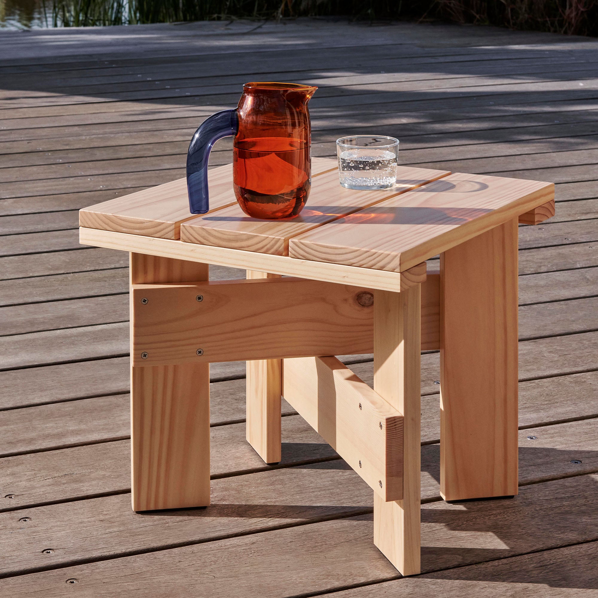 Crate Low Table, măsuță exterior 45x45 cm