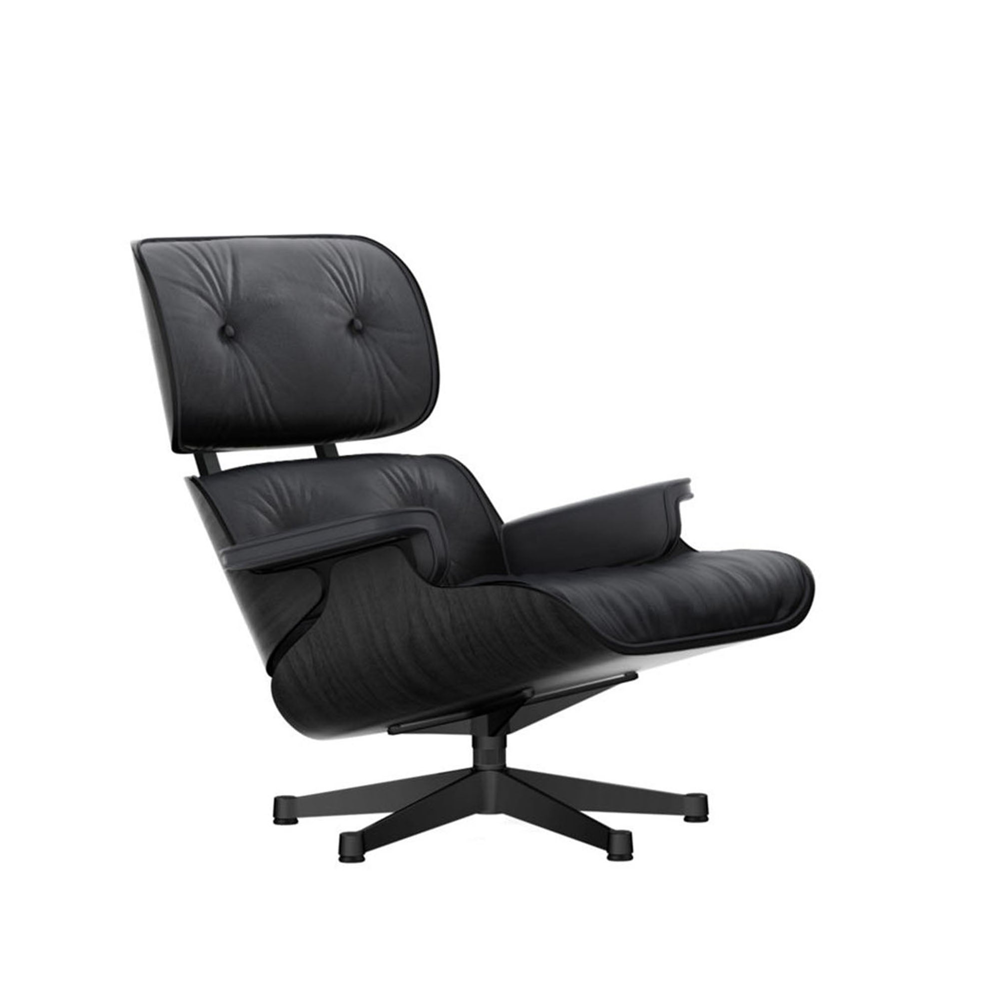 Eames Lounge Chair (lemn de frasin vopsit negru)
