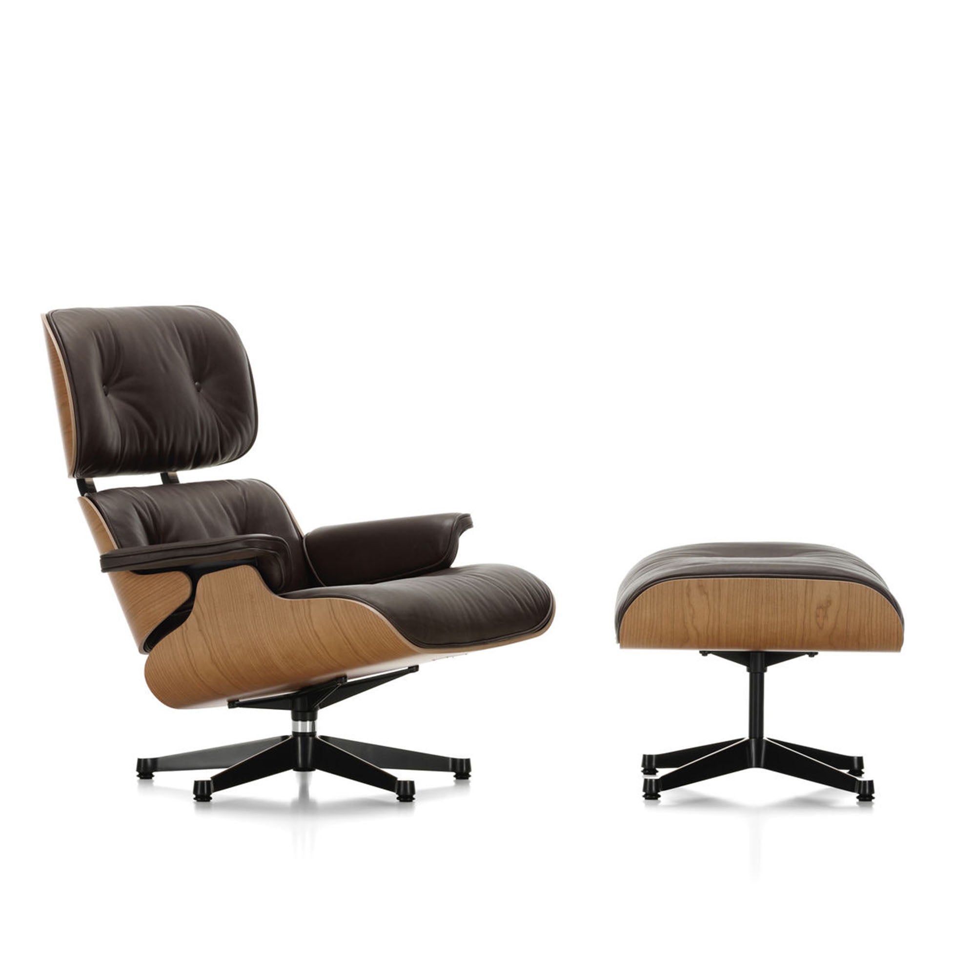 Eames Lounge Chair cu Otoman (cireș american)