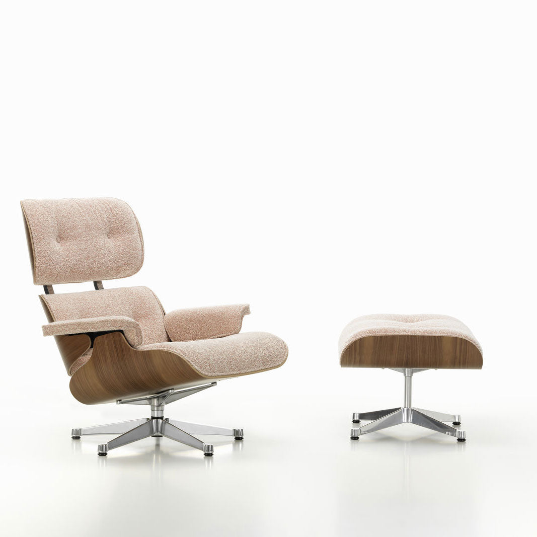 Eames Lounge Chair Textile cu Otoman