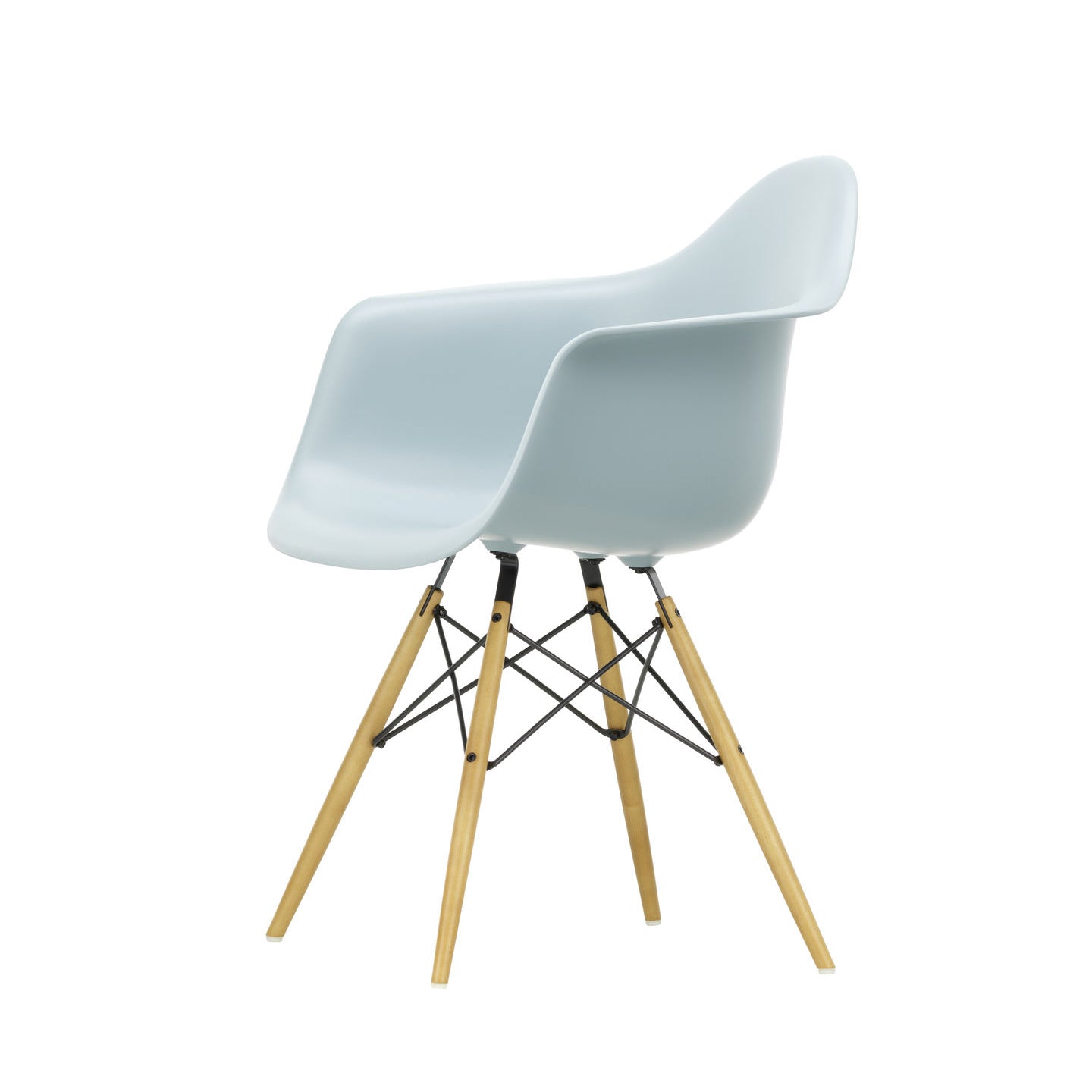 Eames Plastic RE DAW scaun cu picioare din lemn de arțar