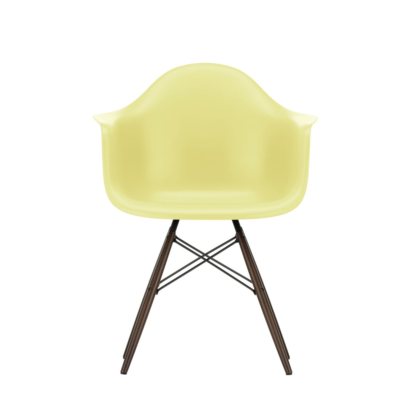 Eames Plastic RE DAW scaun cu picioare din lemn de arțar băițuit