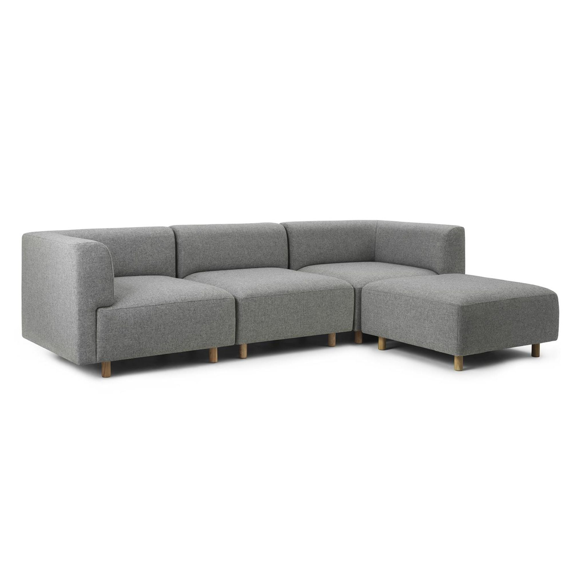 Redo Modular Sofa 3-Seater with pouf, canapea modulară de trei locuri cu pouf