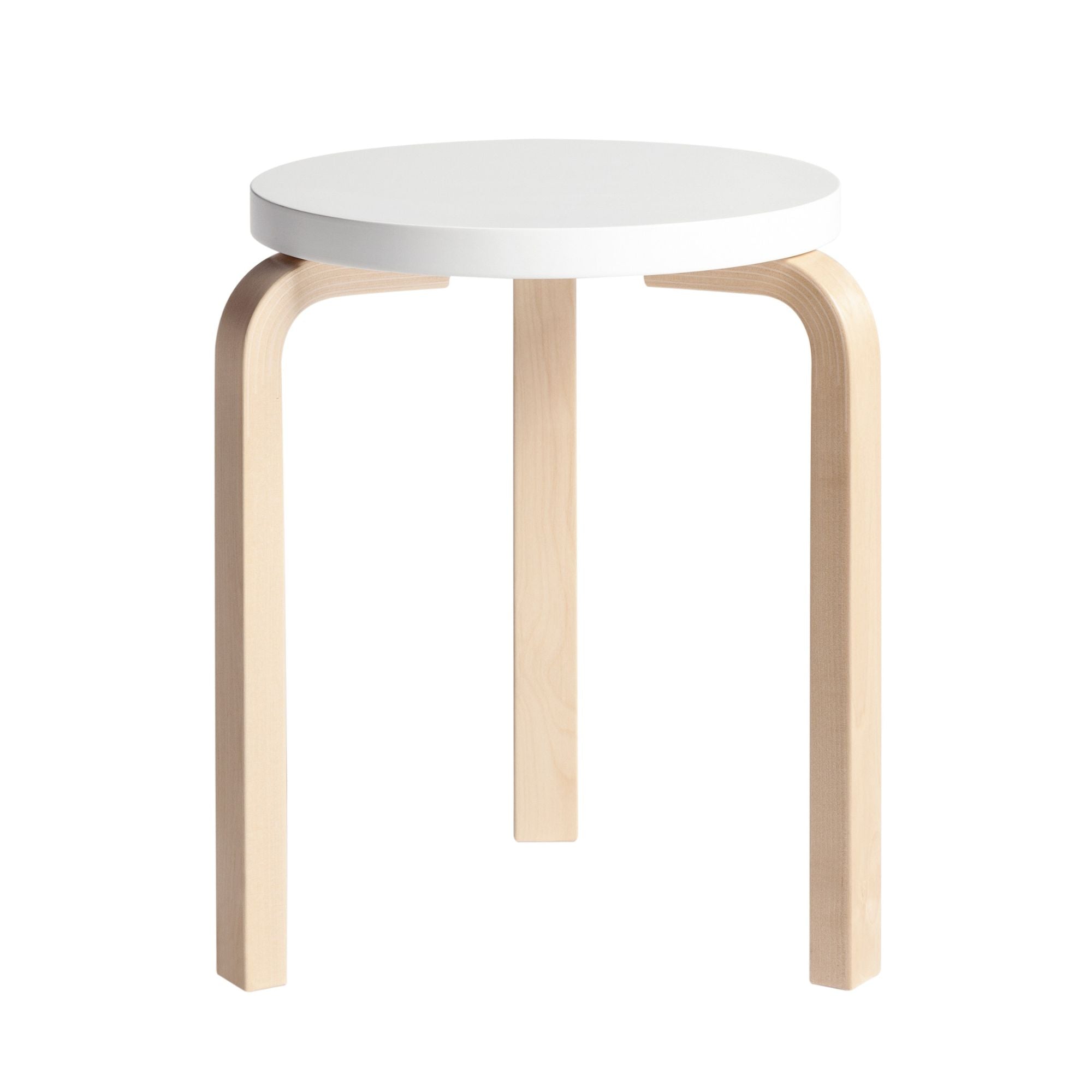 Stool 60 picioare din mesteacăn lăcuite transparent