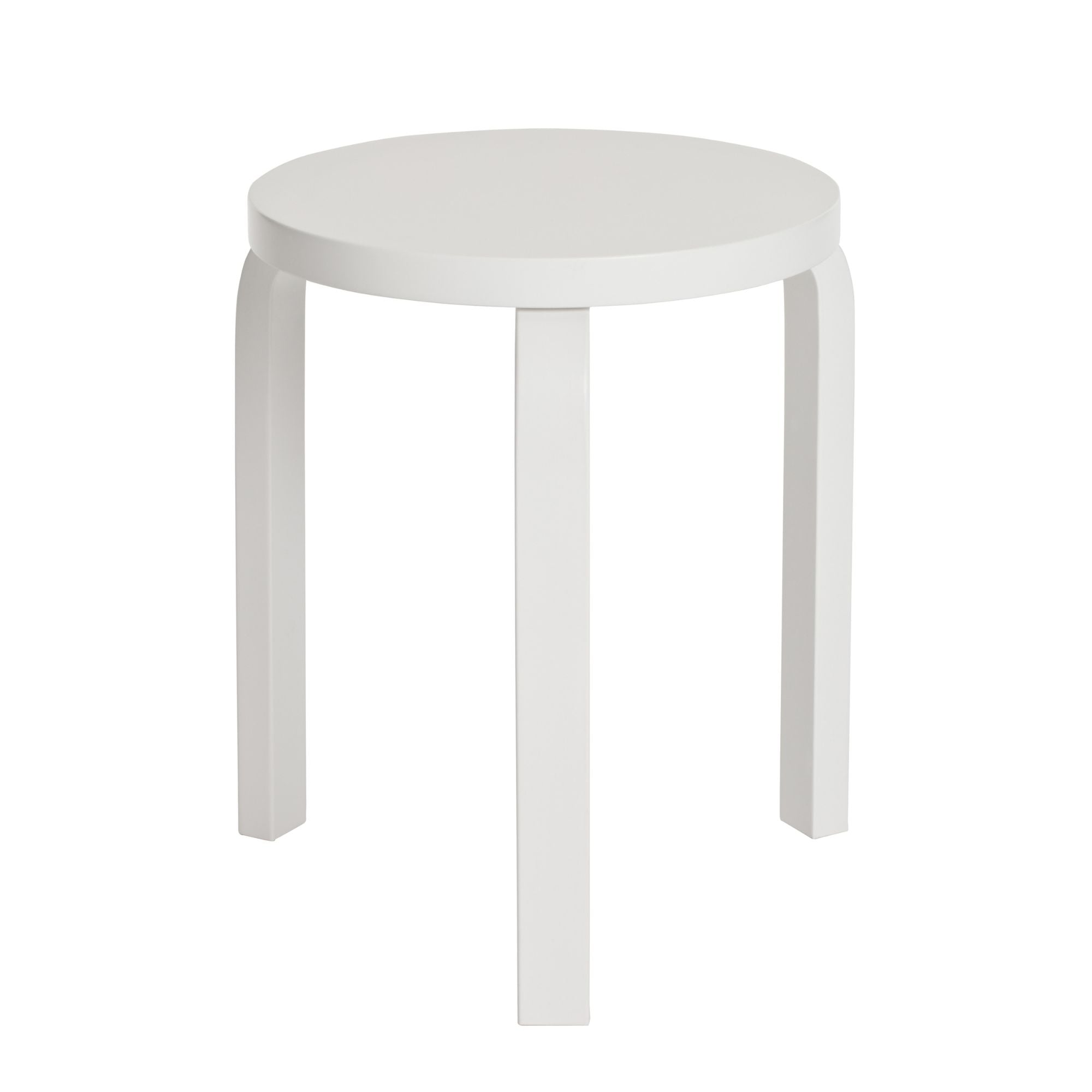 Stool 60 lăcuit alb