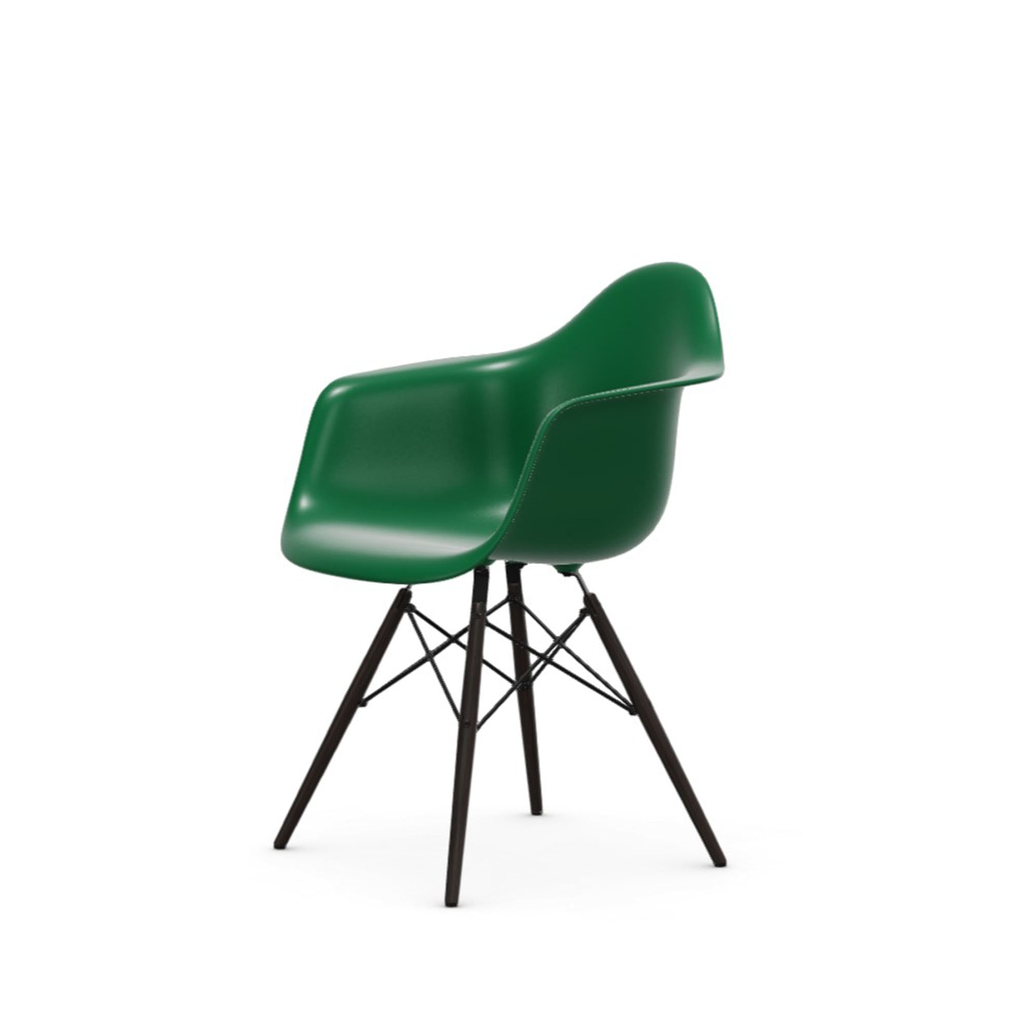 Eames Plastic RE DAW scaun cu picioare din lemn de arțar negre