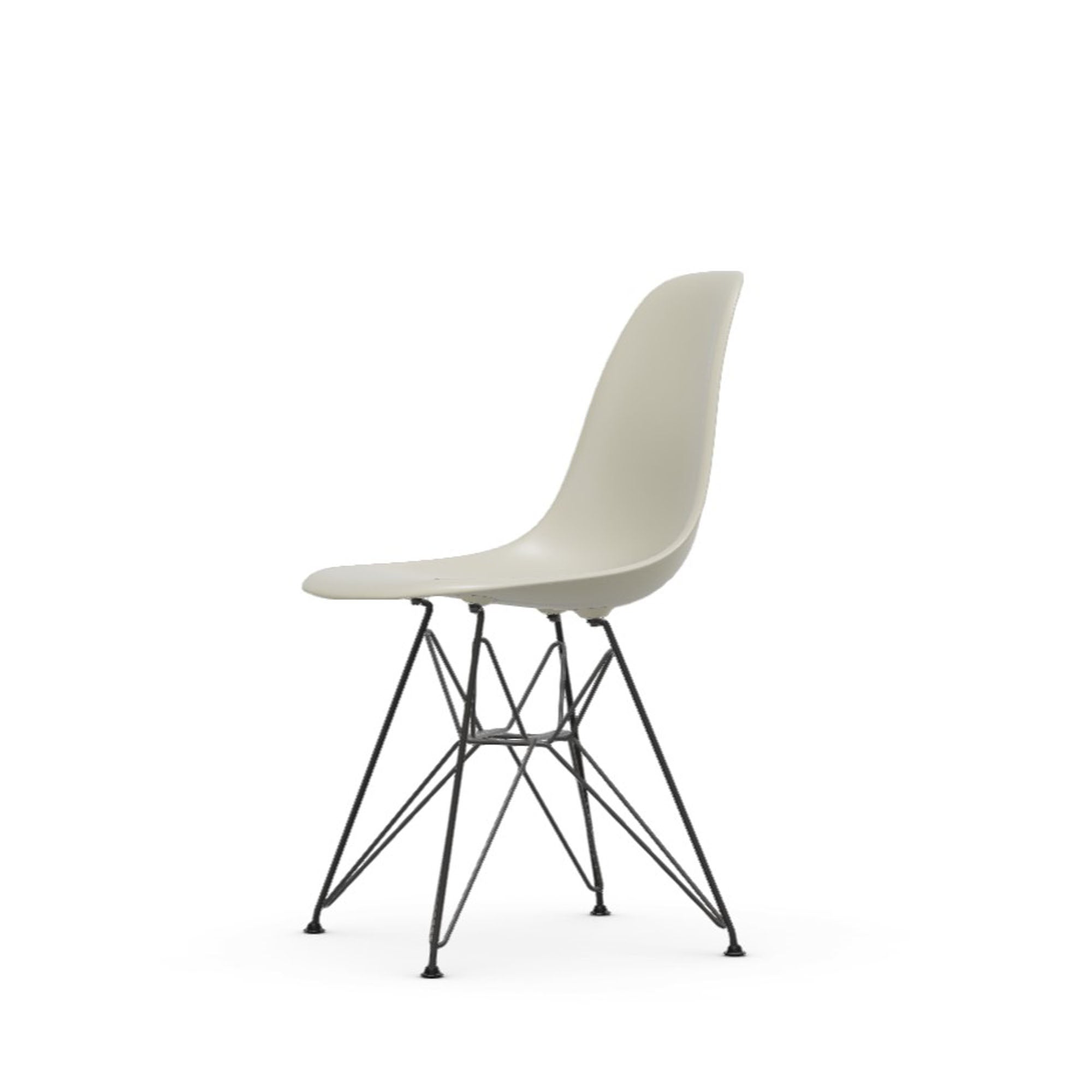 Eames Plastic RE DSR scaun cu baza neagră