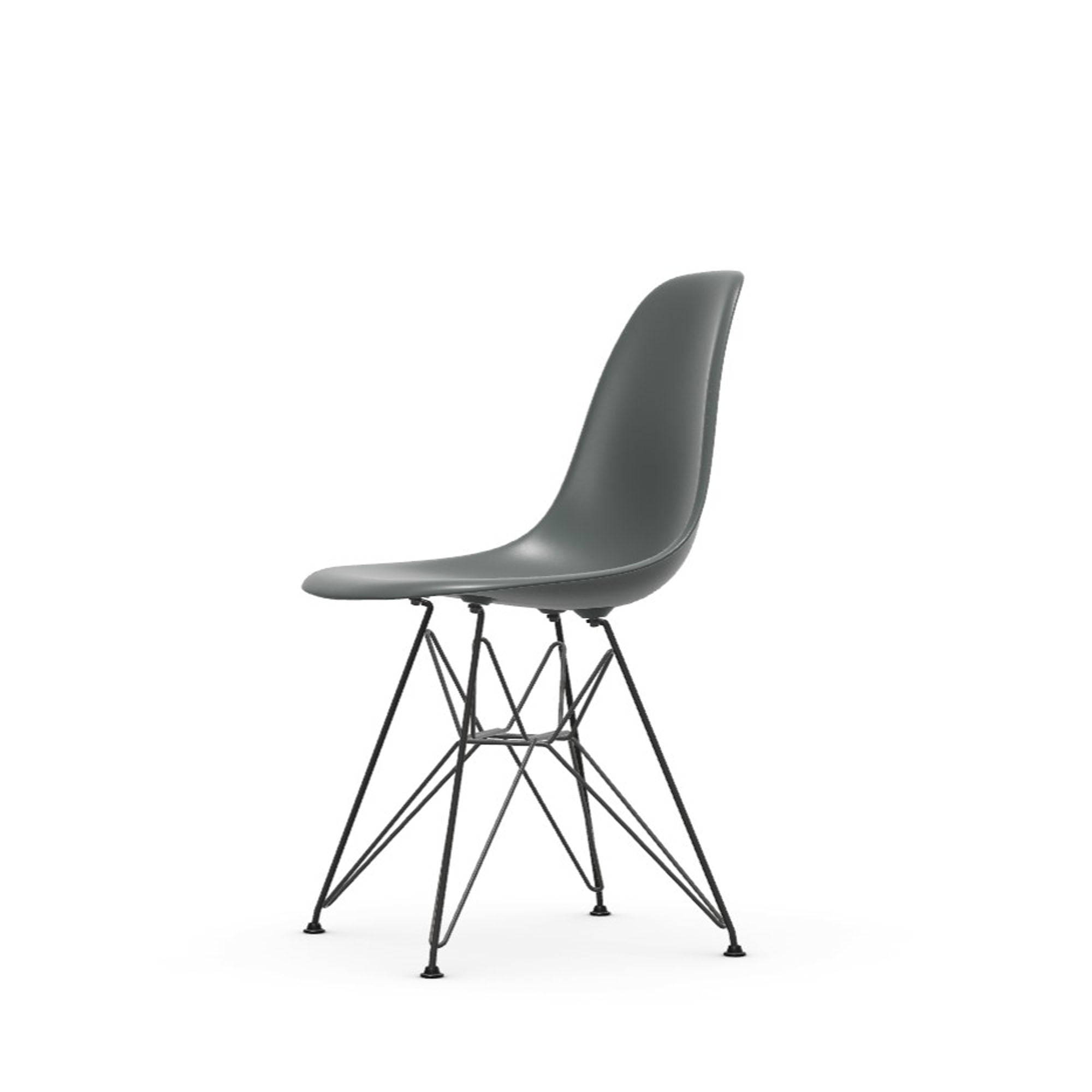 Eames Plastic RE DSR scaun cu baza neagră