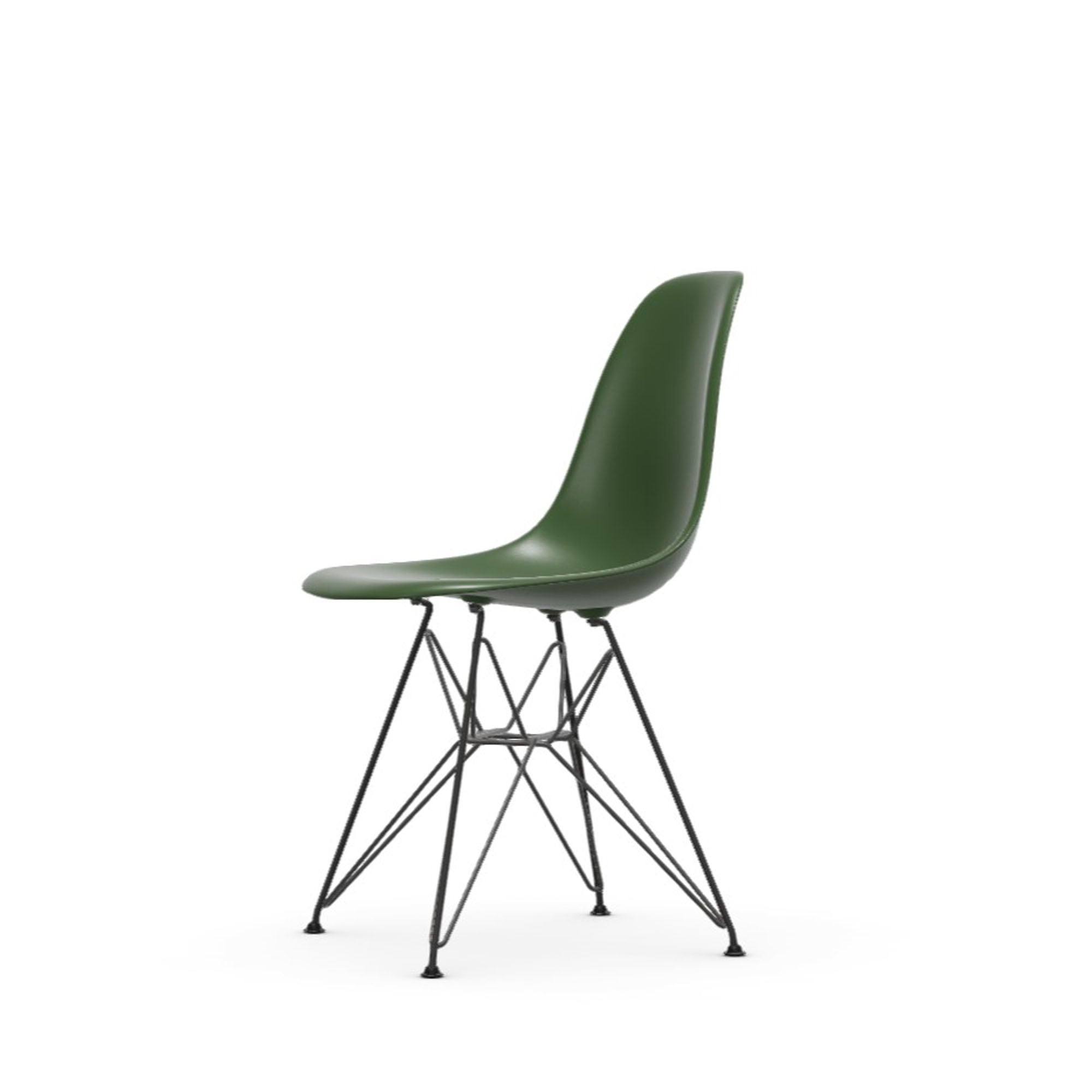 Eames Plastic RE DSR scaun cu baza neagră