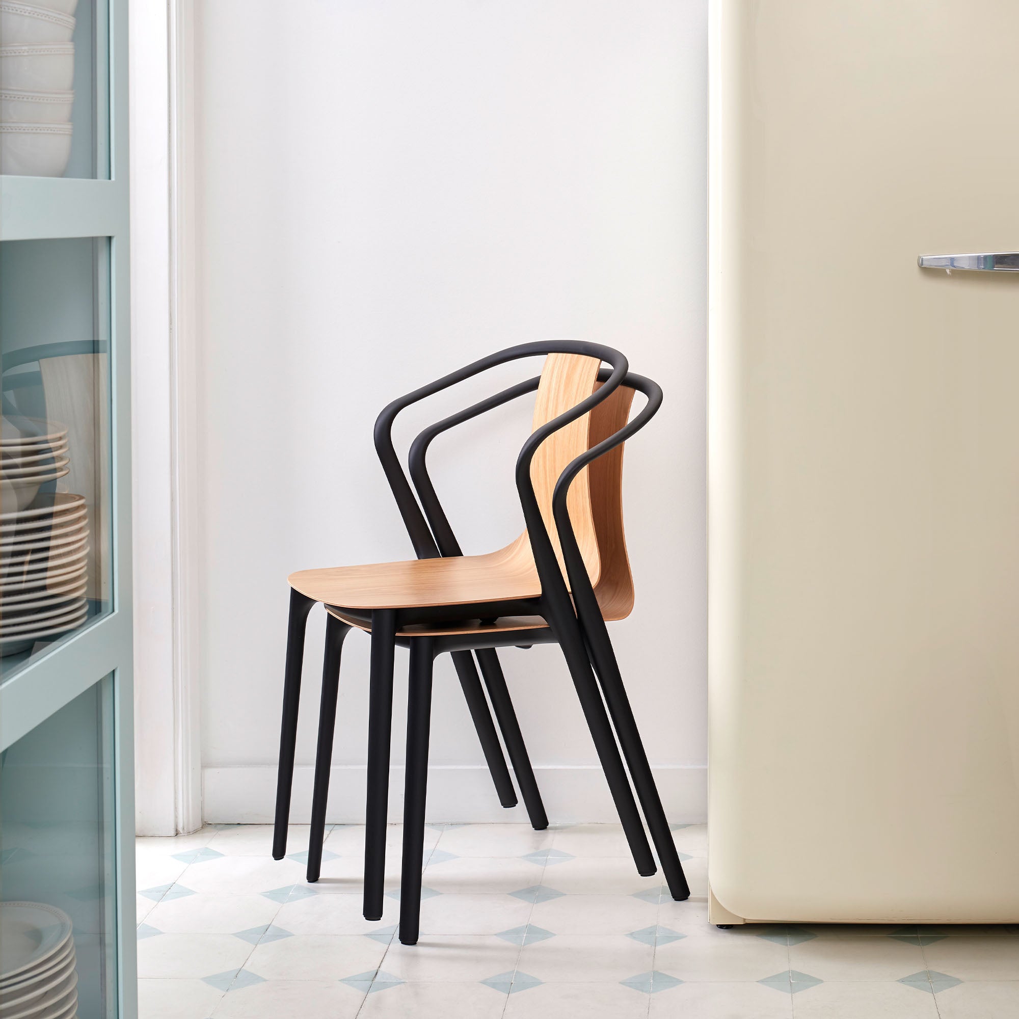 Belleville wood scaun cu cotiere