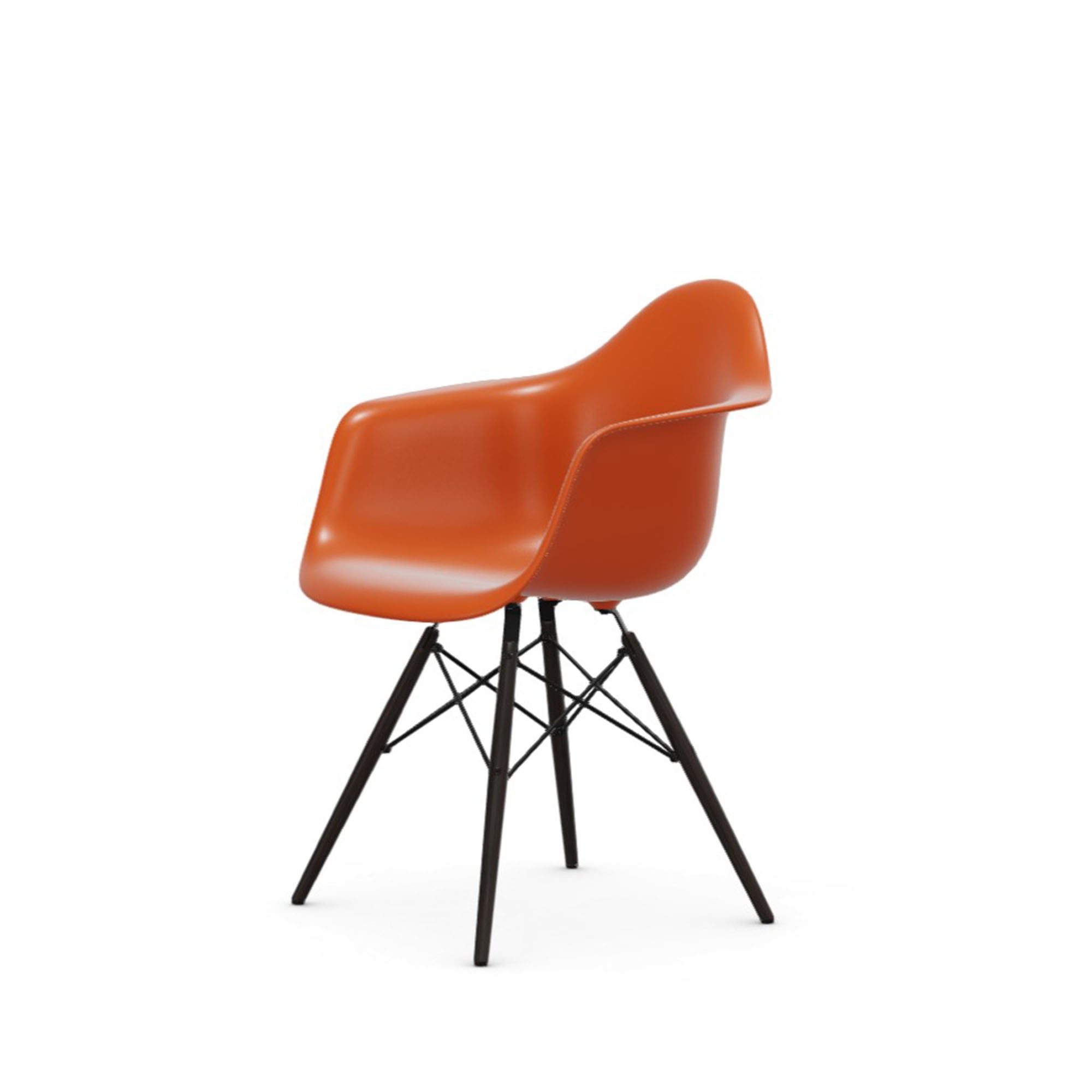 Eames Plastic RE DAW scaun cu picioare din lemn de arțar negre