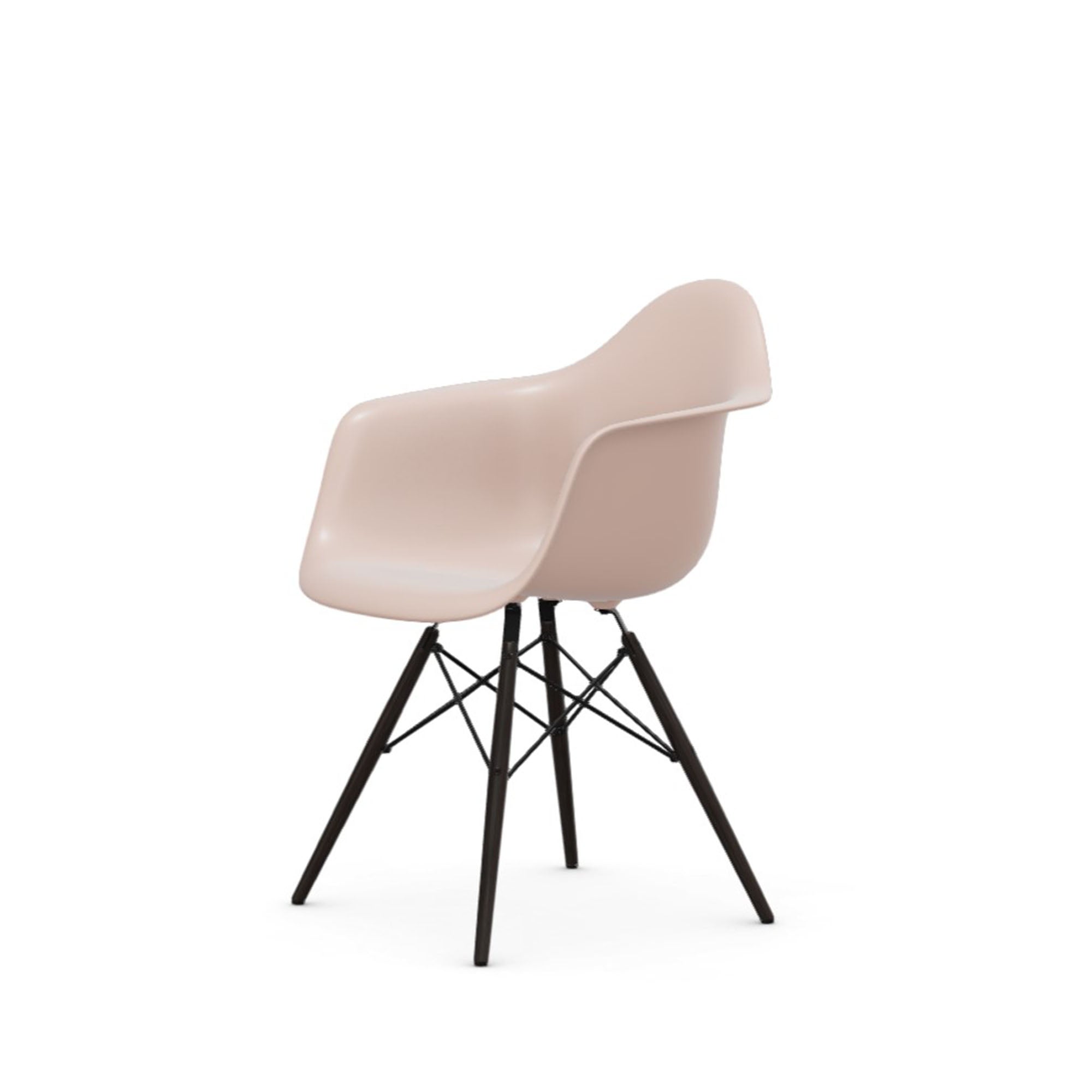 Eames Plastic RE DAW scaun cu picioare din lemn de arțar negre