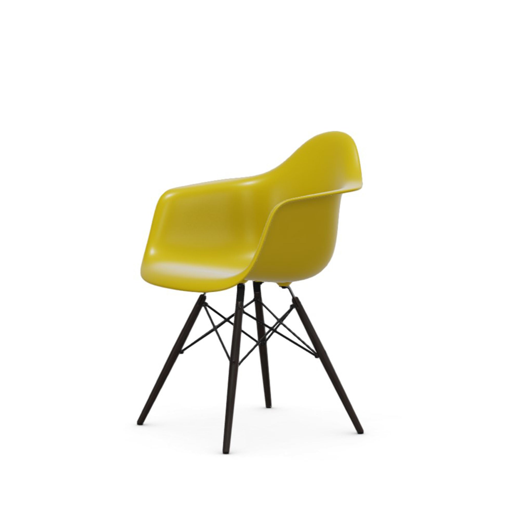 Eames Plastic RE DAW scaun cu picioare din lemn de arțar negre