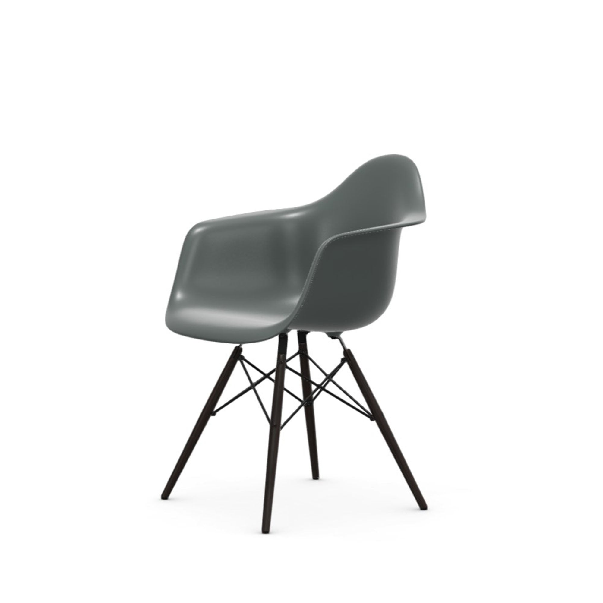 Eames Plastic RE DAW scaun cu picioare din lemn de arțar negre