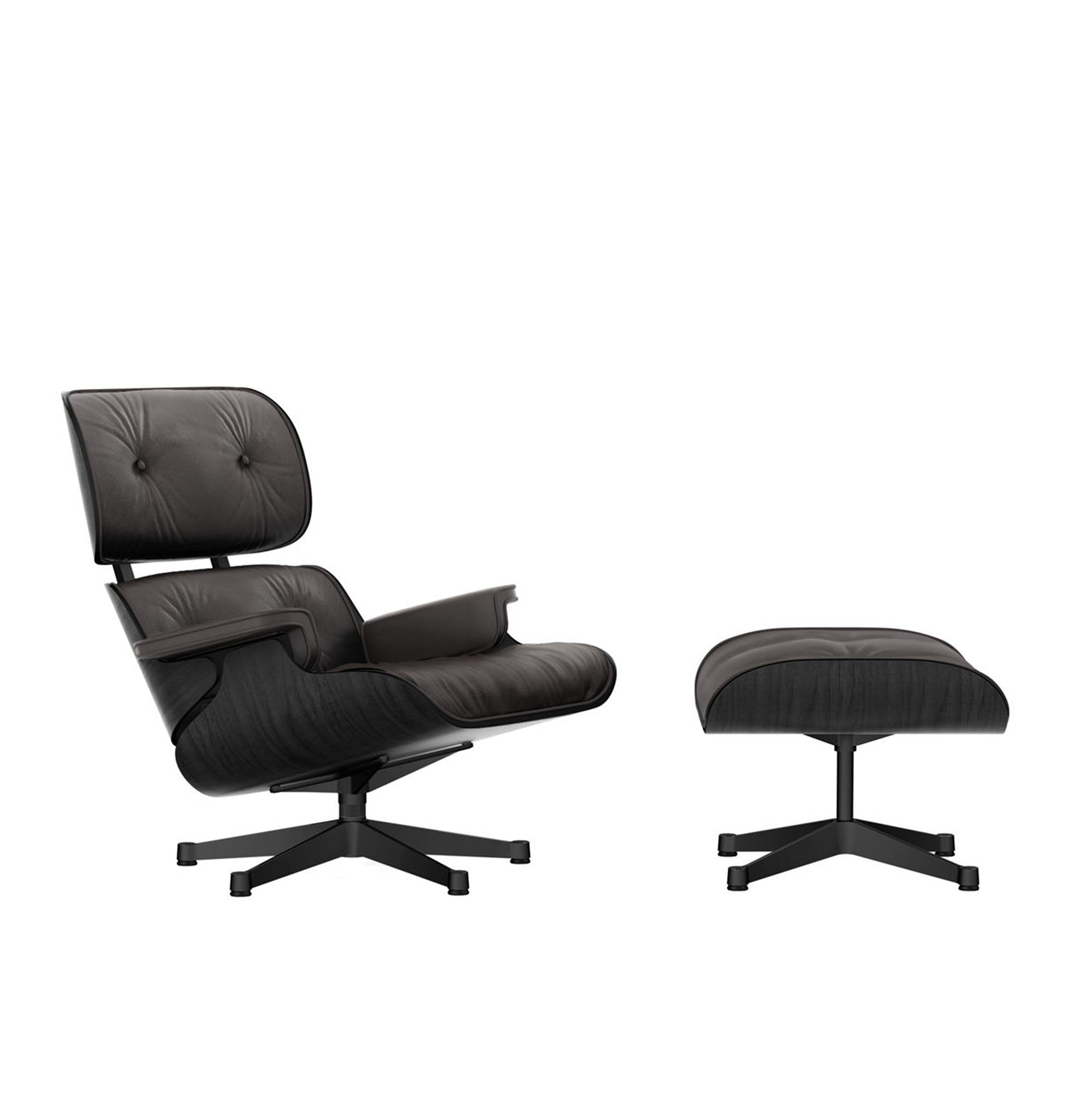 Eames Lounge Chair cu Otoman (versiunea neagră)