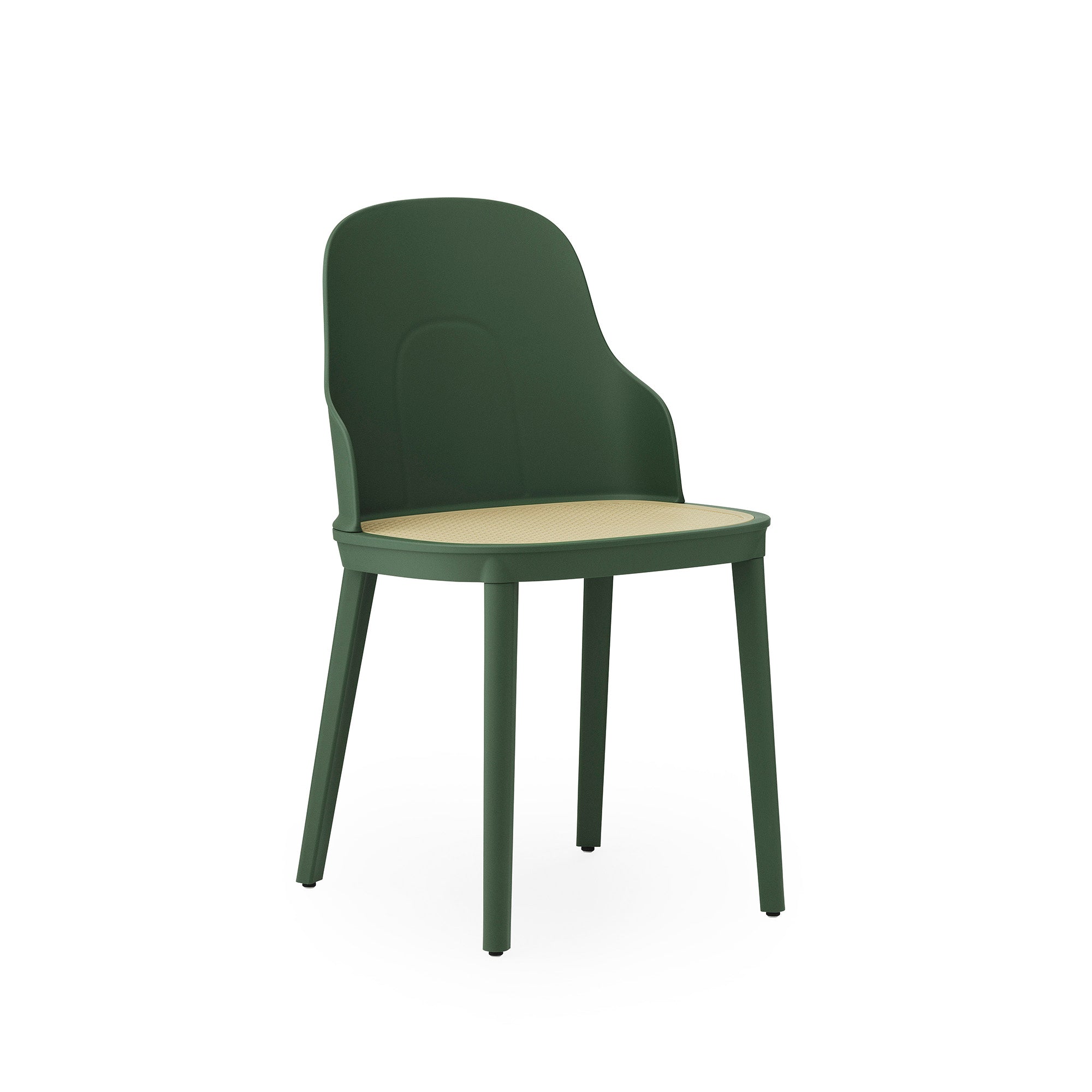 Allez Chair, scaun din plastic cu șezutul din răchită turnată