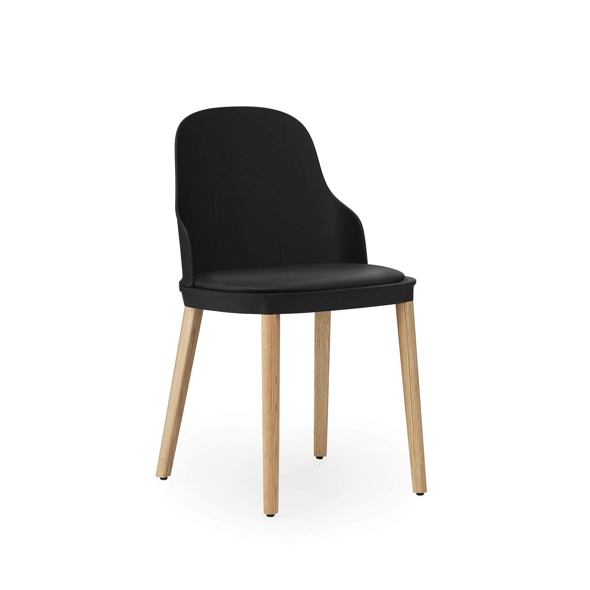 Allez Chair, scaun cu picioare din lemn și șezutul tapițat