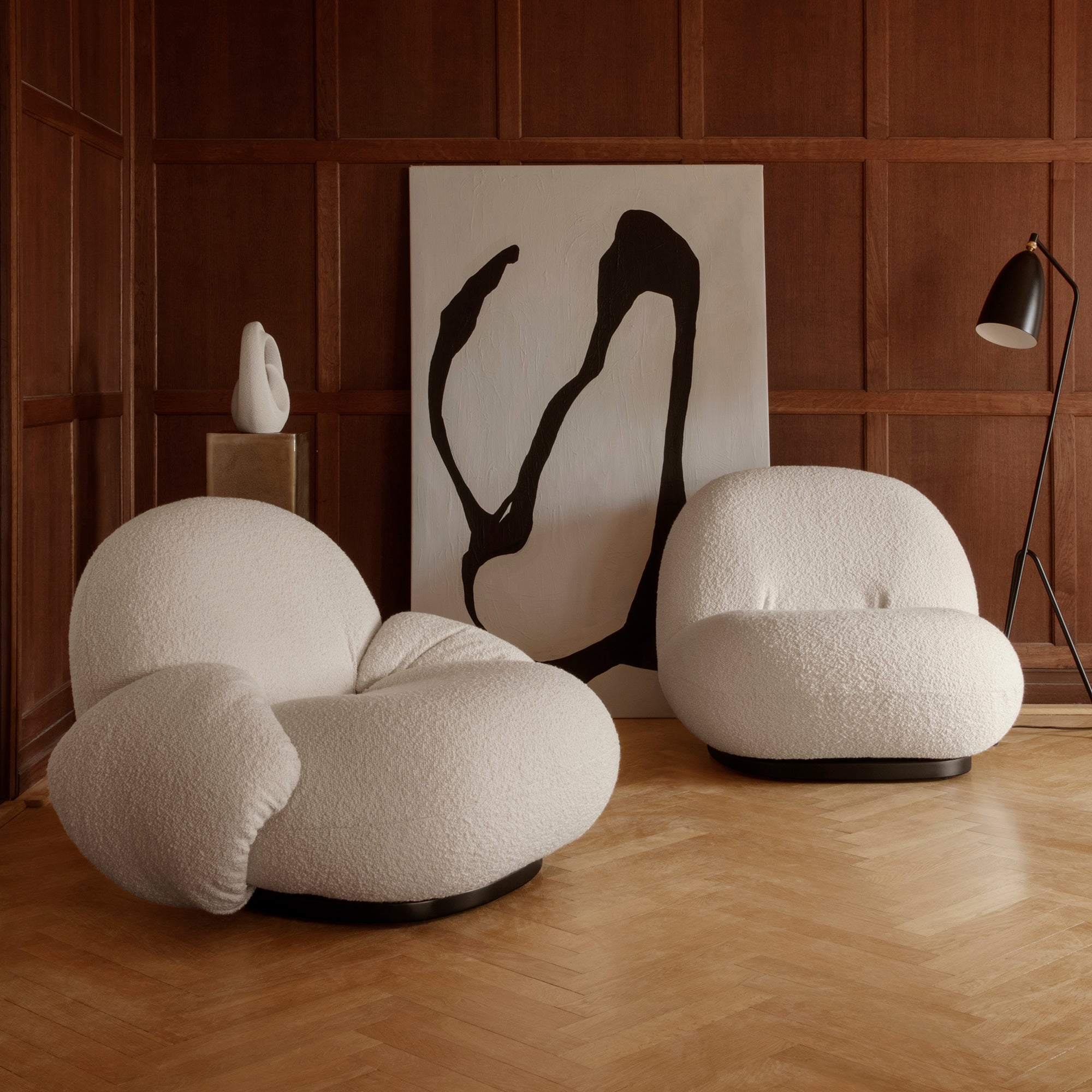 Pacha Lounge Chair, fotoliu cu cotiere, bază rotativă