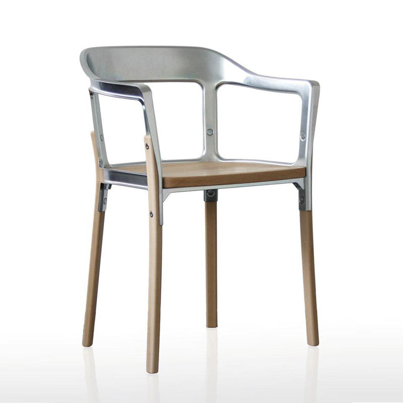 Steelwood galvanizat, un scaun semnat Ronan & Erwan Bourroullec și produs de Magis